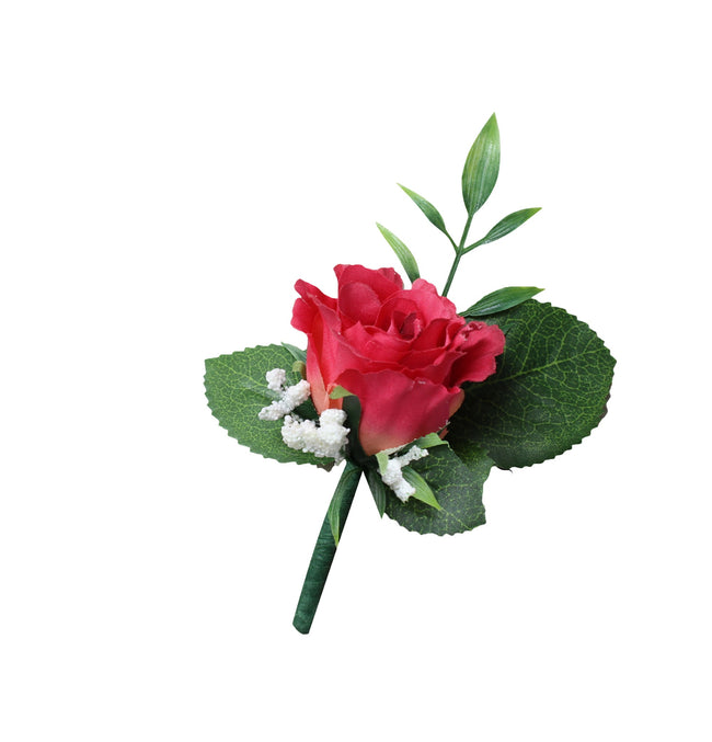 Customizable Artificial Rose Corsage or Boutonniere for Special Events