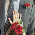 Choose Your Rose Color - Realistic Touch Lifelike Rose Boutonniere or Corsage