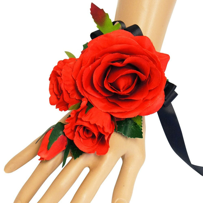 Elegant Keepsake Wrist Corsage with Choice of Rose Colors for Special Events