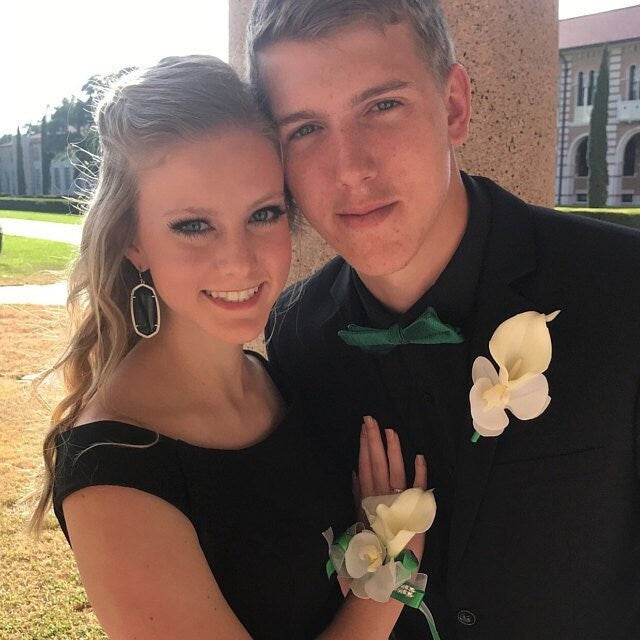 Elegant Real Touch Calla Lily and Orchid Corsage & Boutonniere for Special Occasions