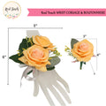 Choose Your Rose Color - Realistic Touch Lifelike Rose Boutonniere or Corsage