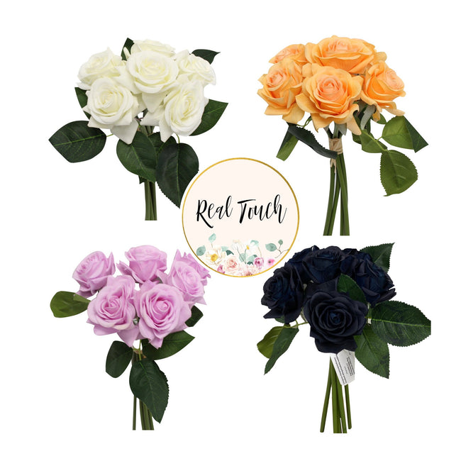 Choose Your Rose Color - Realistic Touch Lifelike Rose Boutonniere or Corsage