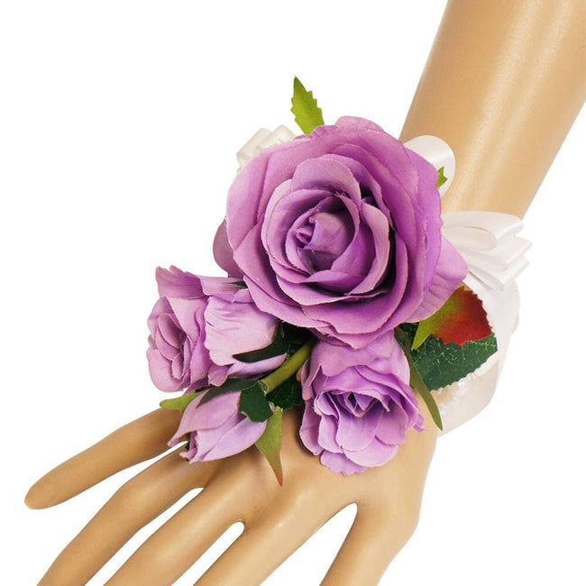 Elegant Keepsake Wrist Corsage with Choice of Rose Colors for Special Events
