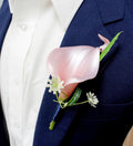 Elegant Green Calla Lily Boutonniere - Customizable Keepsake with Natural Fillers