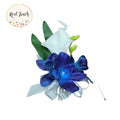 Elegant Real Touch Artificial Orchid & Calla Lily Corsage and Boutonniere