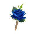 Elegant Handcrafted Rose Boutonniere with Real Touch Baby's Breath & Pearl Pin