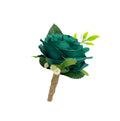 Elegant Handcrafted Rose Boutonniere with Real Touch Baby's Breath & Pearl Pin