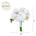 Premium Real Touch Orchid Bouquet, Boutonniere, and Wrist Corsage - Elegant and Weather-Resistant Keepsake