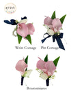 Elegant Artificial Calla Lily & Tulip Wrist Corsage and Boutonniere Set - Perfect for Weddings, Proms, and Special Events