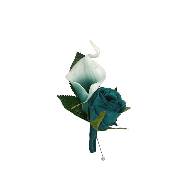 Elegant Wedding Corsage & Boutonniere Set - Real Touch Artificial Flowers