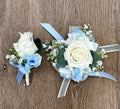 Elegant Real-Touch Rose Corsage & Boutonniere Set for Special Events