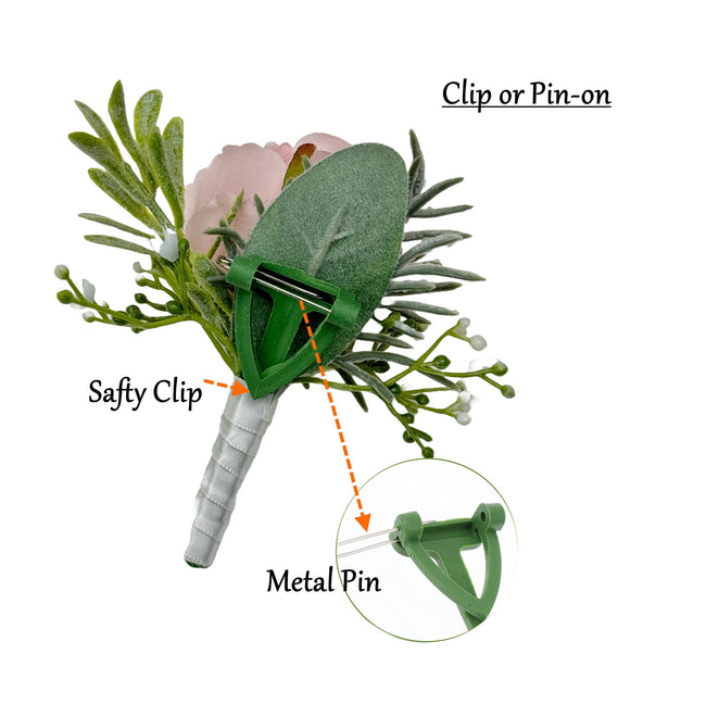 Elegant Silk Rose Boutonniere - Perfect for Weddings, Prom, and Formal Events
