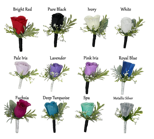 Elegant Silk Rose Boutonniere - Perfect for Weddings, Prom, and Formal Events
