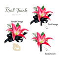 Elegant Real Touch Lily Corsage for Weddings, Proms, and Formal Events