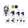 Navy Blue and White Roses with Gold Accents - Pick Your Flowers! - Angel Isabella