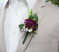Customizable Artificial Rose Corsage or Boutonniere for Special Events