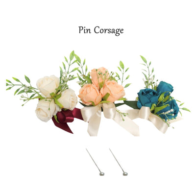Customizable Artificial Rose Corsage or Boutonniere for Special Events