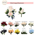 Pick Your Color - Real Touch Classic Rose Boutonniere or Corsage