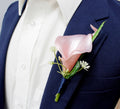 Elegant Green Calla Lily Boutonniere - Customizable Keepsake with Natural Fillers