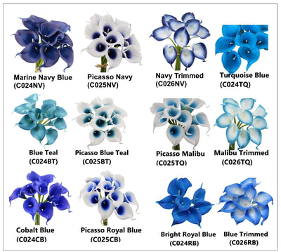 Customizable Real Touch Calla Lily Wrist Corsage and Boutonniere Set