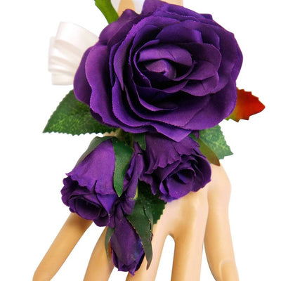 Elegant Keepsake Wrist Corsage with Choice of Rose Colors for Special Events