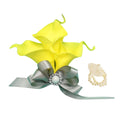 Elegant Real Touch Calla Lily Corsage or Boutonniere - Customize Your Ribbon