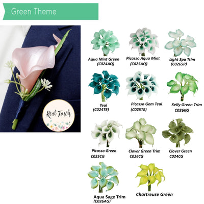 Elegant Green Calla Lily Boutonniere - Customizable Keepsake with Natural Fillers