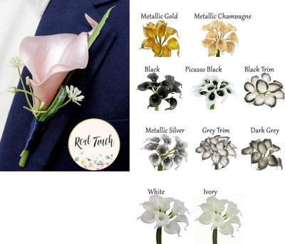 Elegant Green Calla Lily Boutonniere - Customizable Keepsake with Natural Fillers