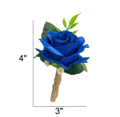 Elegant Handcrafted Rose Boutonniere with Real Touch Baby&#39;s Breath &amp; Pearl Pin