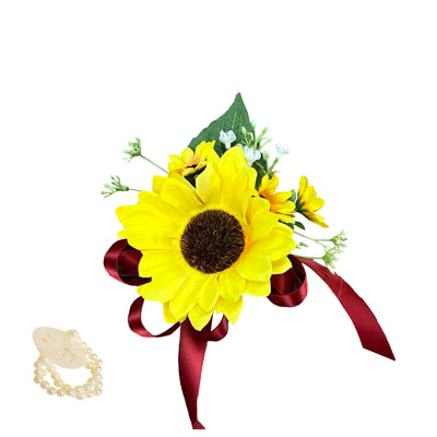 Customizable Artificial Sunflower Corsage &amp; Boutonniere