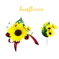 Customizable Artificial Sunflower Corsage &amp; Boutonniere