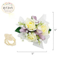 Elegant Real Touch Corsage &amp; Boutonniere - Choose Ribbon Color for Special Events