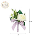 Elegant Real Touch Corsage &amp; Boutonniere - Choose Ribbon Color for Special Events
