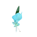 Elegant Real Touch Spa Blue Calla Lily Corsage &amp; Boutonniere Set