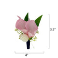 Elegant Artificial Calla Lily &amp; Tulip Wrist Corsage and Boutonniere Set - Perfect for Weddings, Proms, and Special Events