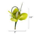 Elegant Wrist Corsage &amp; Boutonniere Set - Real Touch Rose &amp; Orchid Flowers