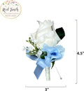 Elegant Real-Touch Rose Corsage &amp; Boutonniere Set for Special Events