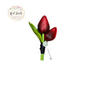 Elegant Faux Tulip Corsage and Boutonniere Set - Perfect for Weddings and Formal Occasions
