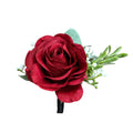 Elegant Real Touch Rose Boutonniere with Pin - Perfect Keepsake