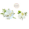 Elegant Orchid &amp; Plumeria Corsage and Boutonniere Set