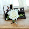 Elegant Real Touch Rose Boutonniere with Pin - Perfect Keepsake