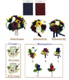 Fall Wedding - Marine Navy, Wine Burgundy, Ivory, and Sunflowers Artificial Flowers -Build Your Package - Angel Isabella