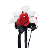7.5" Bouquet - 3 Open Roses 5 Calla Lilies Hand-tied Bouquet - Angel Isabella