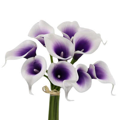BIG SALE-10 stems Eco-friendly Real touch calla lily-perfect for DIY bouquet corsage boutonniere centerpiece wreath - Angel Isabella