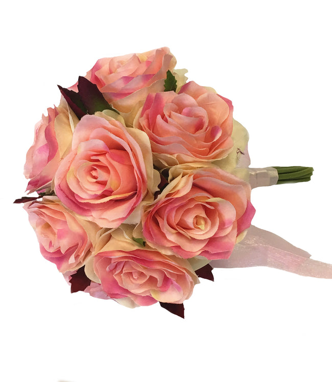 Good quality Hand-Tied Rose Bouquet (DIA8"x10"H) - Angel Isabella
