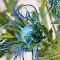 26" Long stem artificial quality Spiky mum Sea Holly Eryngium blue thistle - 3pc Pack