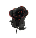 Pack of 20- Long stem black rose with glitter trim centerpiece bouquet home wall decor - Angel Isabella