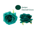 Pack of 10-30-50 Hand crafted artificial roses Emerald Green Juniper  DIY flower wall cake topper bouquet corsage - Angel Isabella