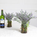 Tabletop centerpiece-artificial lavender bamboo stand with moss