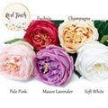 1 Day ship from GA,USA-Premium Austin Cabbage Rose Artificial Real To the touch - Angel Isabella